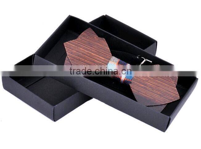 2016 Novelty Solid Good Quality Wood Bow Tie For Men Classic Wood Bowties Neckwear 3D Handmade Butterfly Wood Tie Factory