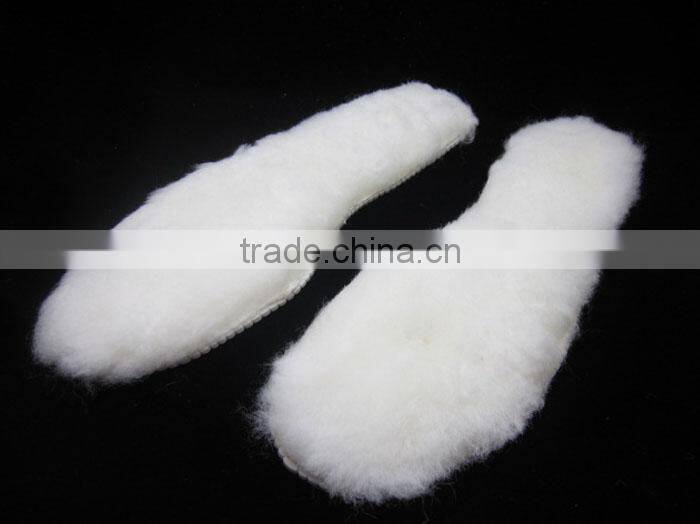 High Quanlity sheep wool latex foam 100% soft warm keeping insoles for shoes