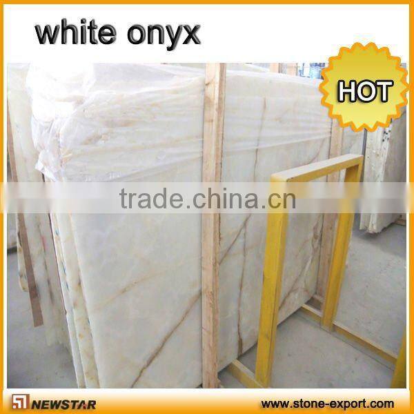 Natural White Onyx slab, tile, top