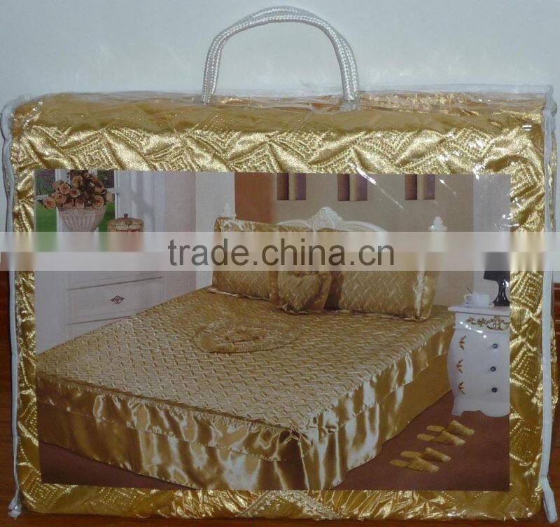 Cheap Price 4pcs Satin Bedspread Set