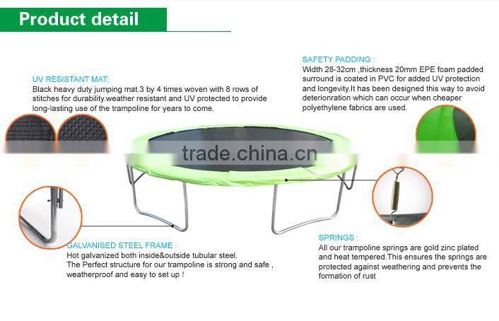Funjump 2016CE GS 305cm certificate outside ensousure trampoline bed