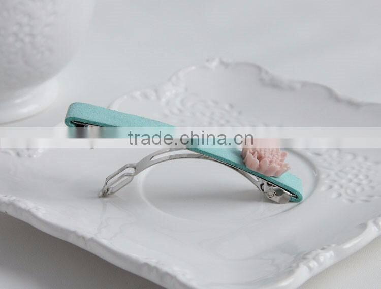 MYLOVE unique korea pink flower hairpins headwear