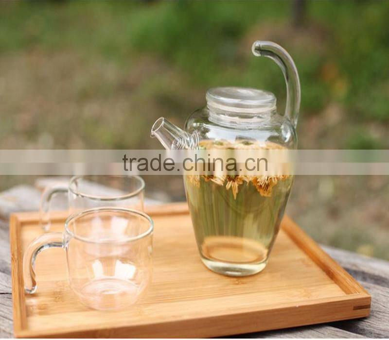 Creative glass mug glass water cup movement with a cup