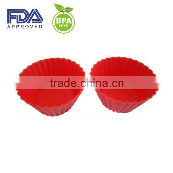 Eco-friendly heat-resistant mini round shape silicone muffin cups
