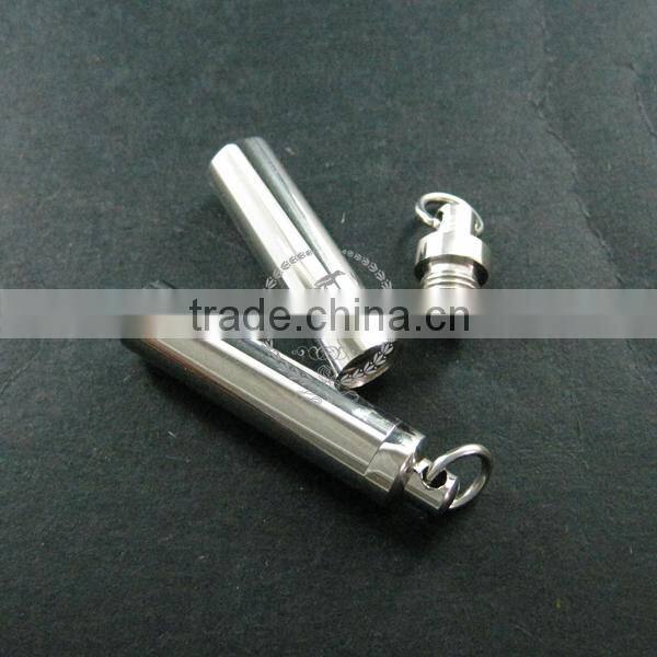 7x36mm 316L stainless steel perfume tube box screw top wish vial pendant charm DIY jewelry supplies 1820250