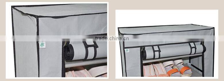 6 layers non-woven fabric metal storage closet ideas with cloth cover