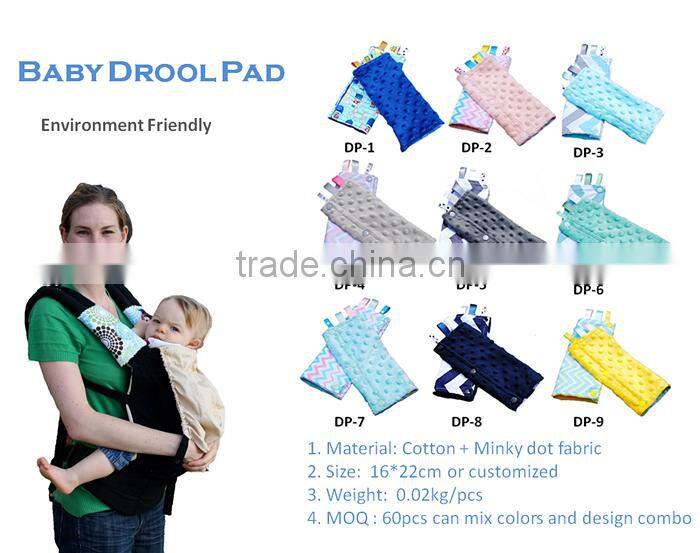 2016 Winter new style digital print owl pattern polyester drool pad