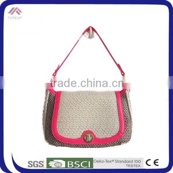 Crochet Straw Bag Beach Shoulder Bag