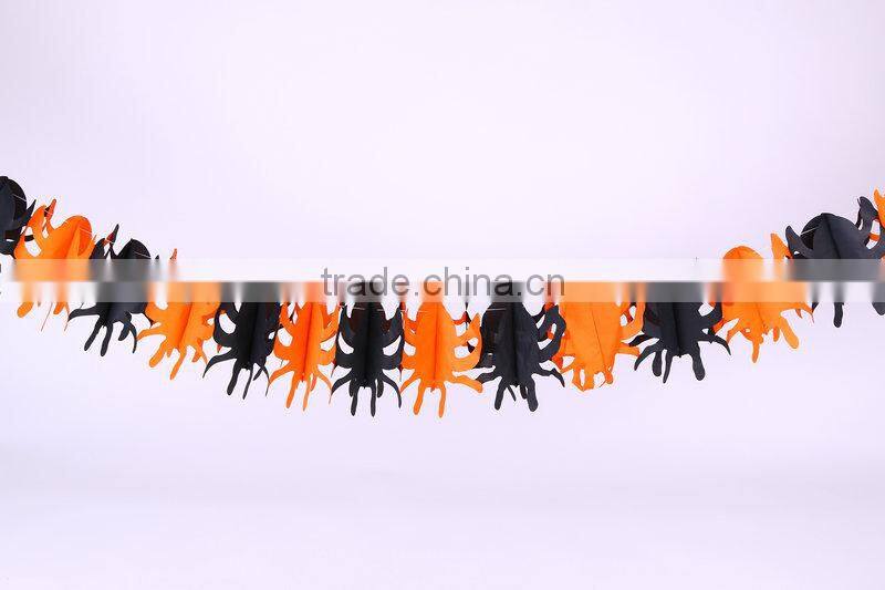 Hot sale Halloween garland spider skull paper garland flower tassel garland
