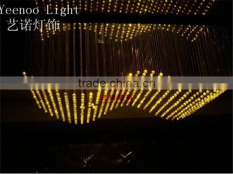 Fashionable fiber optic crystal ceiling light, fiber optic chandelier with RF remote control