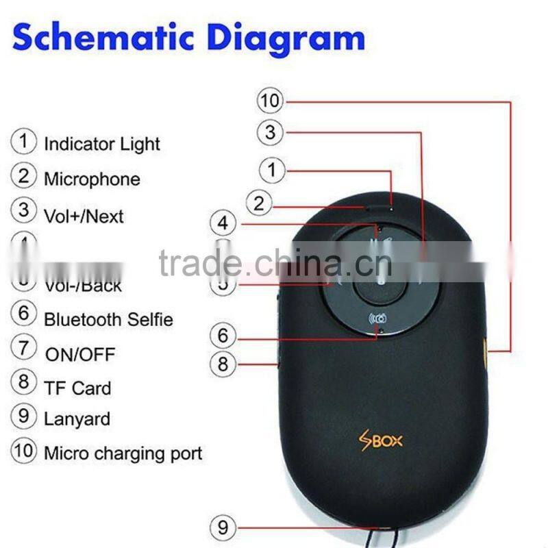 High Quality Wireless Mini Bluetooth Music Speaker,FM,Anti-lossing Support TF Card AUX With Self-timer