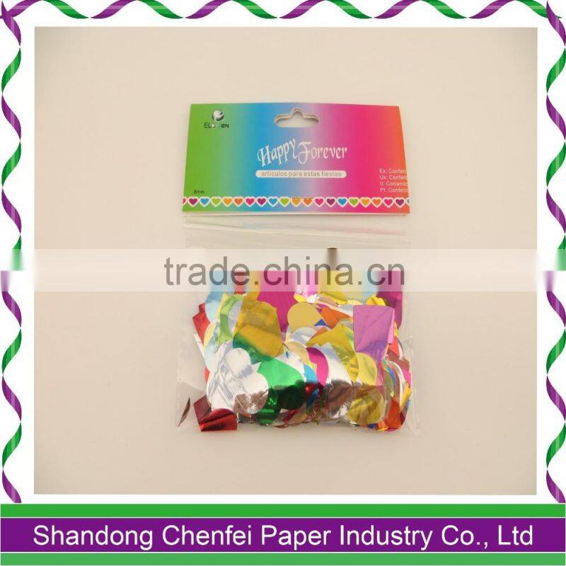 Festival celebration paper confettis colored paper confettis , round, circle , heart shaped confettis