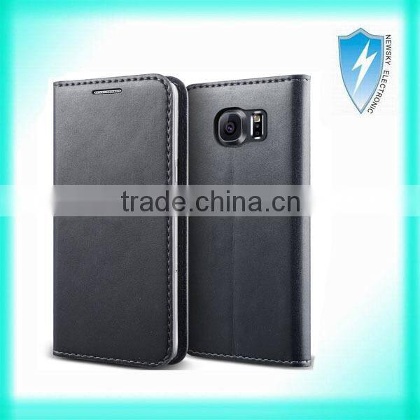 Hot sales product For Samsung S6 Flip Leather Cover Case