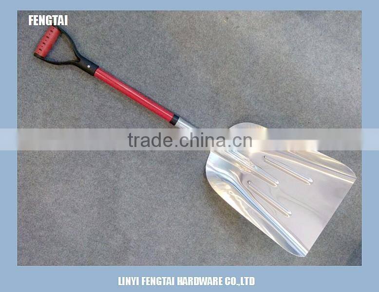 Heavy Duty Fiberglass Handle Aluminium Snow Shovel