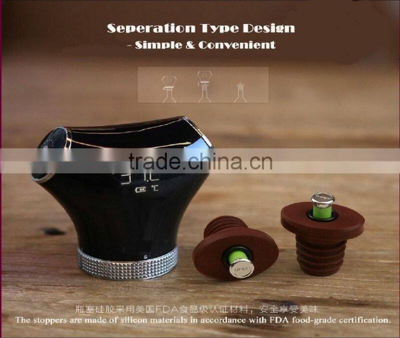 Automatic Dispenser Smart Intelligent Wine Vacuum Pump Wine Preserver With LED Temperature Showing Bar Tools Champagne Stopper