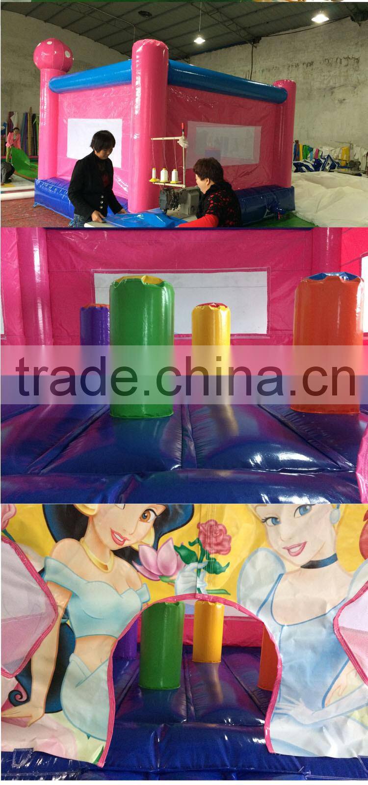 2016 Hot inflatable games for sale,0.5mm PVC air bouncer, commercial jumping castle kings