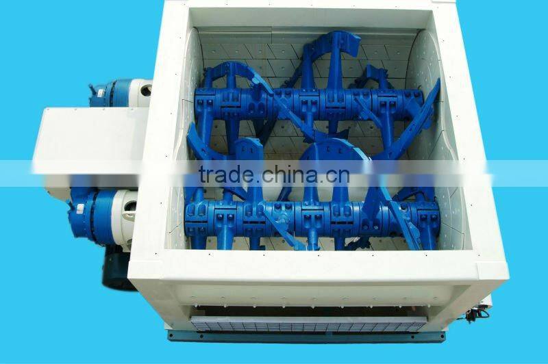 concrete mixer,twin-shaft concrete mixer with screw mixing blades