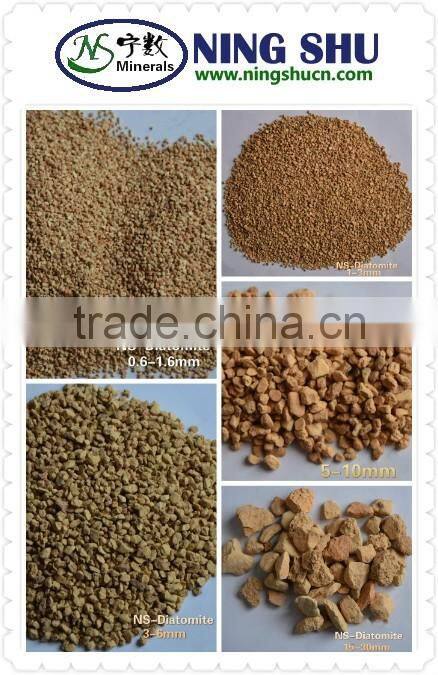 Food grade calcine diatomite/ diatomaceous earth in filtering
