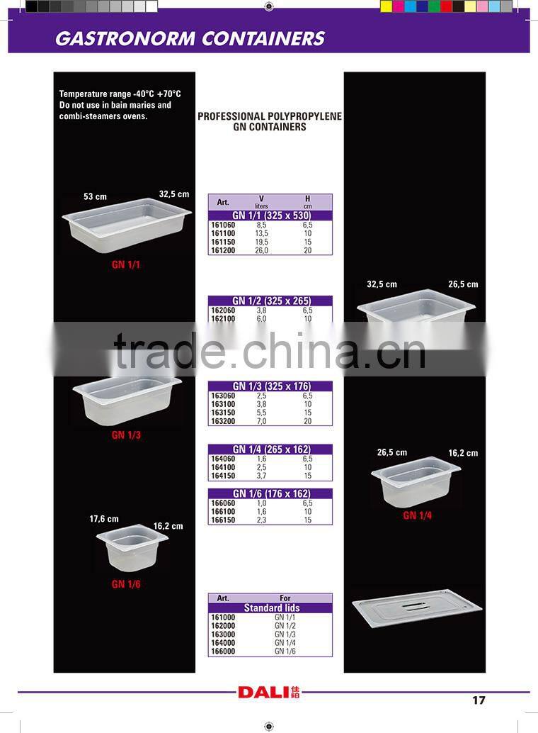 2015 guangzhou manufacturers for stainelss steel gn container / all us and eu standard size gn pan / gastronorm container
