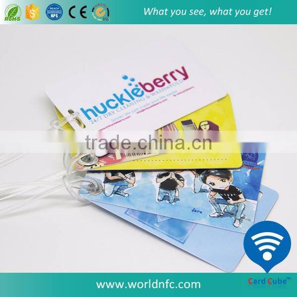 Promotion Plastic Baggage Tag Travel Tag with Transparent String