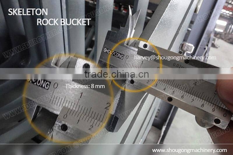 Skeleton Rock Bucket with Grapple Fork for Skid Steer Loader