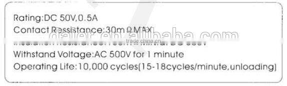 Mini push switch sub-mini slide switch/5 pin slide switch 3 position/5 pin 3 way slide switch