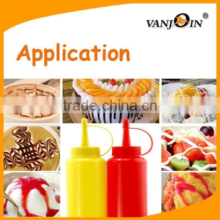 Calibration 32oz Plastic Squeeze Sauce Bottle with Spout Out Cap