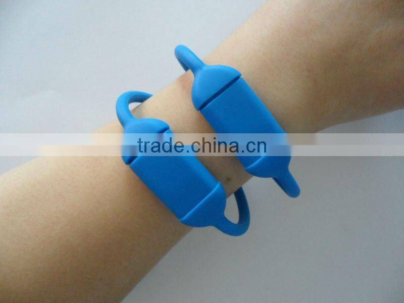 Hot selling ODM Colorful USB Silicone Bracelet