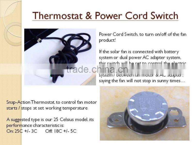 vent goods Solar Gable Fan with battery and adjustable solar panel high quality cooling ventilating