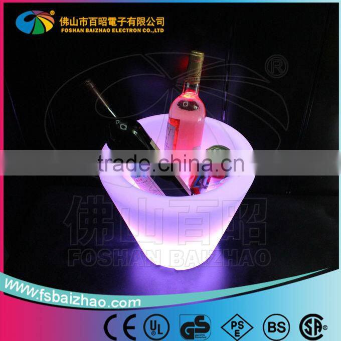 lighting flower pot/light up planter/rechargeable LED bucket