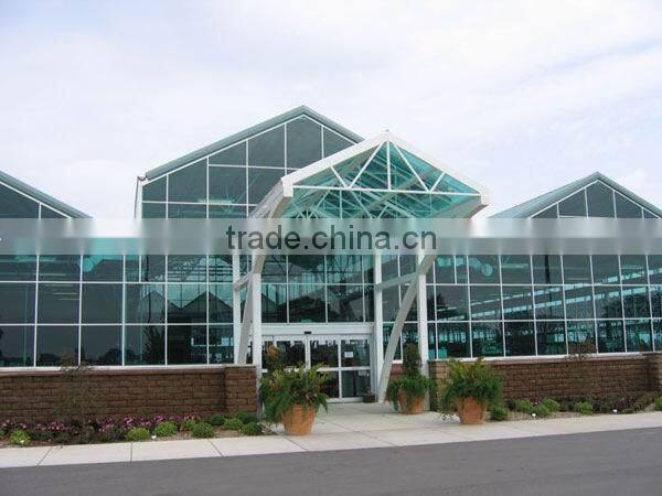 Venlo Type Glass Panels Agricultural Multi-Span Greenhouse With Sun Shade &Control System