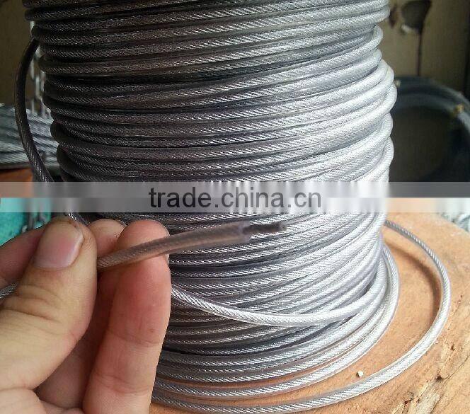 Factory 3/5 pvc coated 7*7 stainless steel 316 wire rope