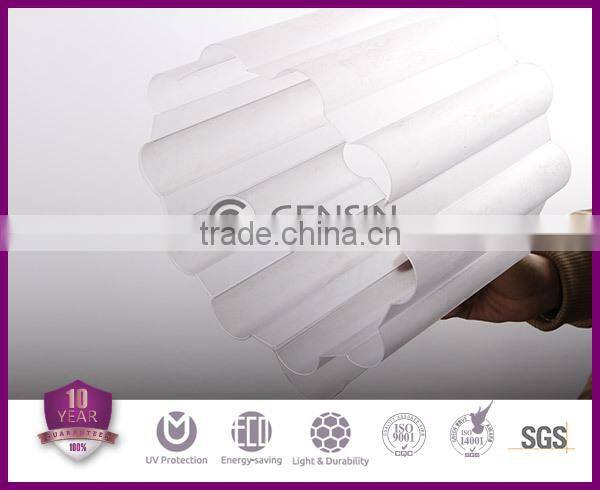 Zhejiang Haining high quality translucent polycarbonate corrugated sheet / roofing sheet/corrugated plastic sheet