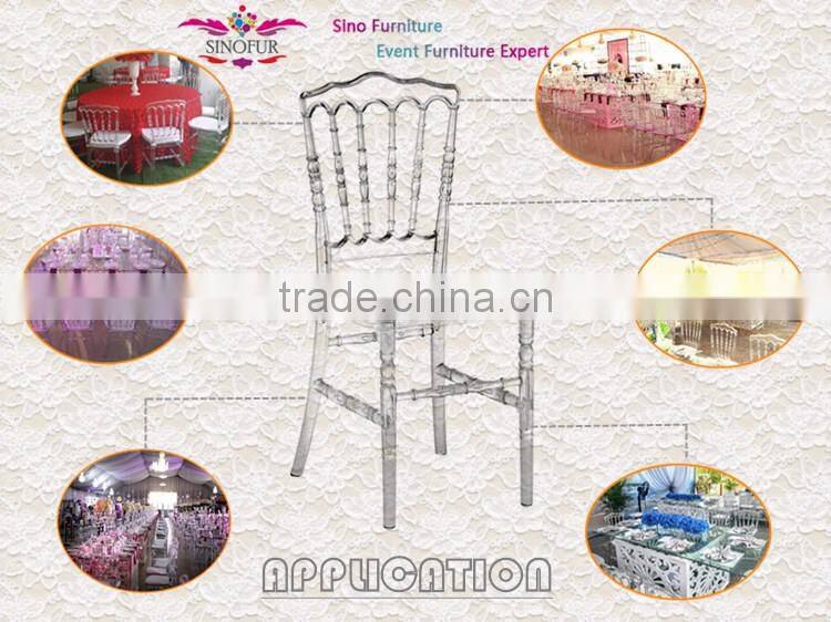 stackable resin pc plastic wedding napoleon chair