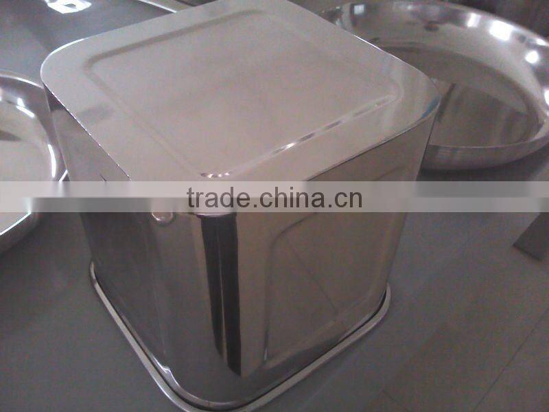 Square shape stainless steel storage box with lid