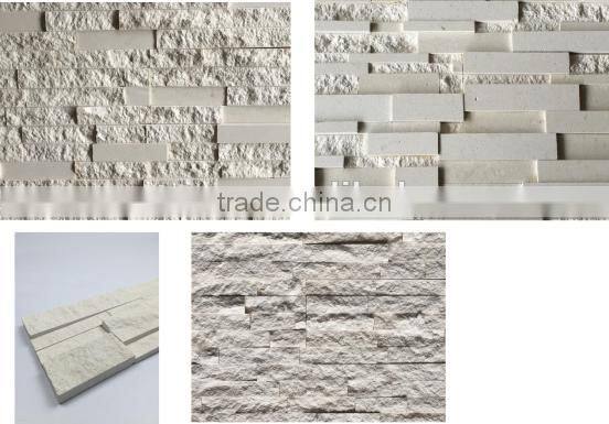 Interior white sand cultured stone