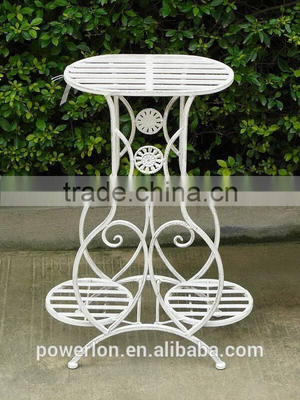 Outdoor Flower Pots With 3-tiers Stand For Garden Decoration