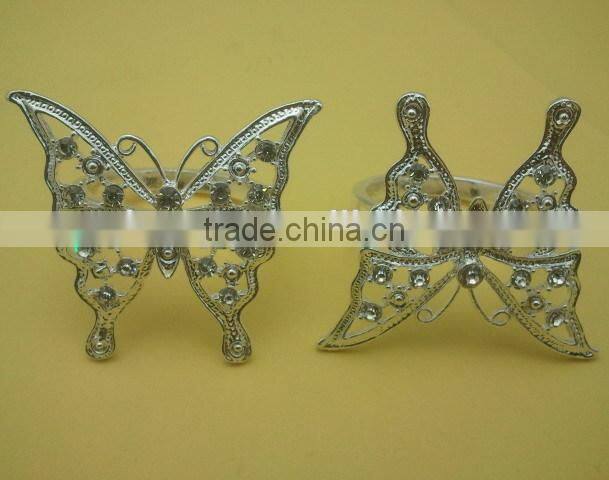 epoxy resin painted butterfly napkin ring