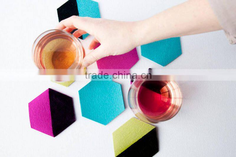 Eco Friendly Red Polyester Felt Drink Coaster for Giveaway