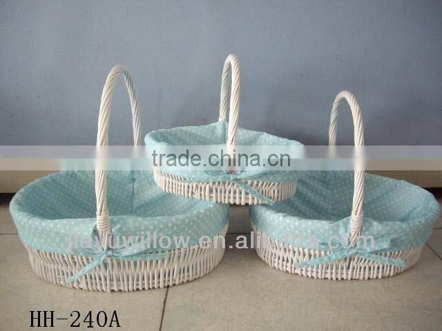 Yellow Painted Willow Basket w/ Candle Shade