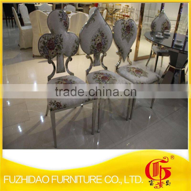 New design stainless steel dining chair for living room