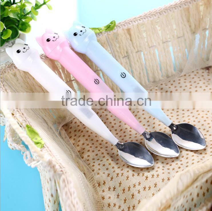 Creative Smart LED Thermometric Spoon, 304 Stainless Steel Spoon For Baby Use