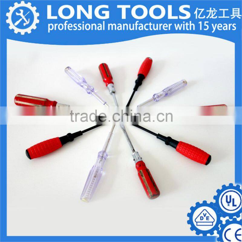 Hot sale plastic handle carbon steel mini slotted screwdriver