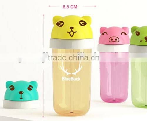 Supply fashion Creative personality cartoon straw cup / Student cup