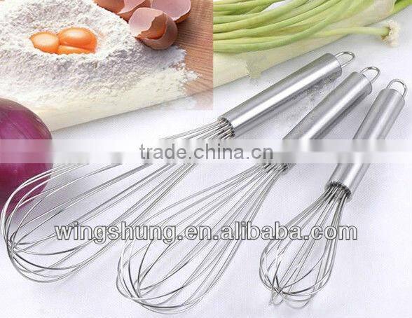 Handle Milk Whisk Quality Deluxe 3pcs Stainless Steel Egg Beater Whipping Cream - Mixing Batte