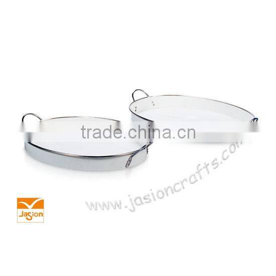 simple fresh metal food fruit round tray