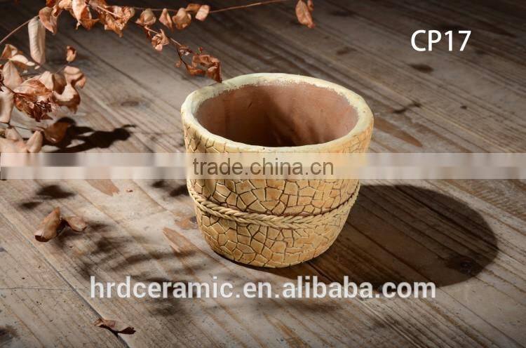 Newest fashion light weight waterproof ornamental cement flowerpot