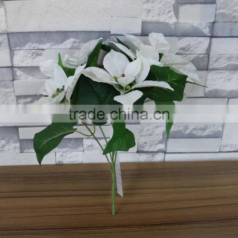 White silk christmas flower
