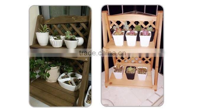 2015 popular cheap wooden flower racks custom