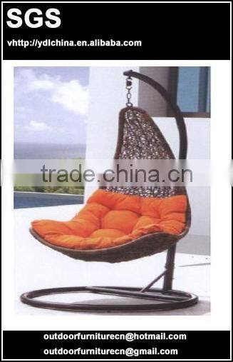 custom make wholesale wicker PE rattan outdoor egg hammock chair